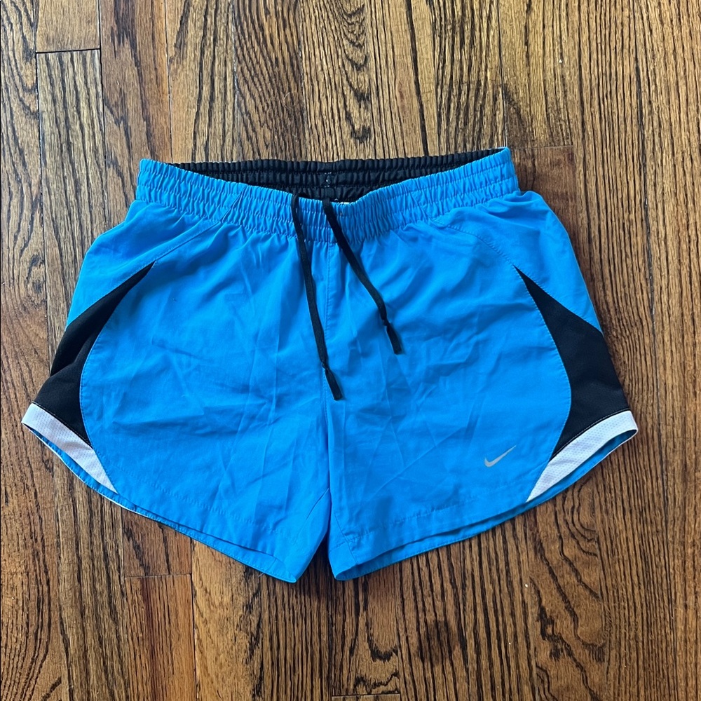Nike Blue and Black Running Shorts